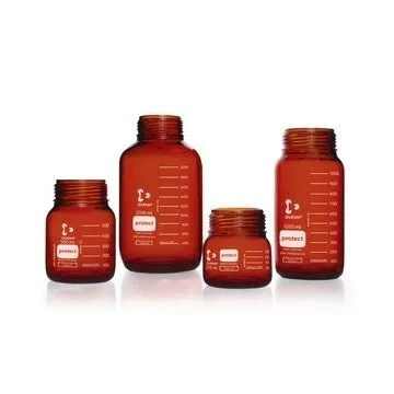 Бутыль лабораторная DURAN® protect, широкая горловина, янтарная, GLS 80, без крышки и кольца, 5000 мл