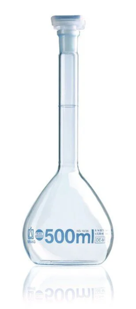 Колба мерная BLAUBRAND, класс A, 20 мл, NS 10/19, пробка PP, с партийным сертификатом, DE-M