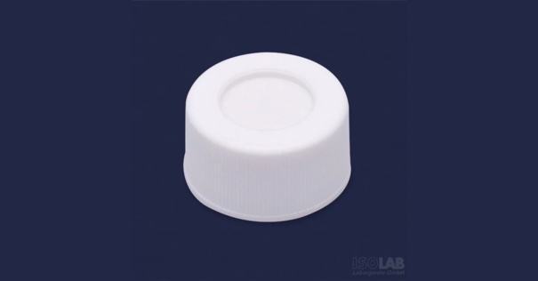 Крышка + септа силикон/ПТФЭ, с отверстием, для виал N24
