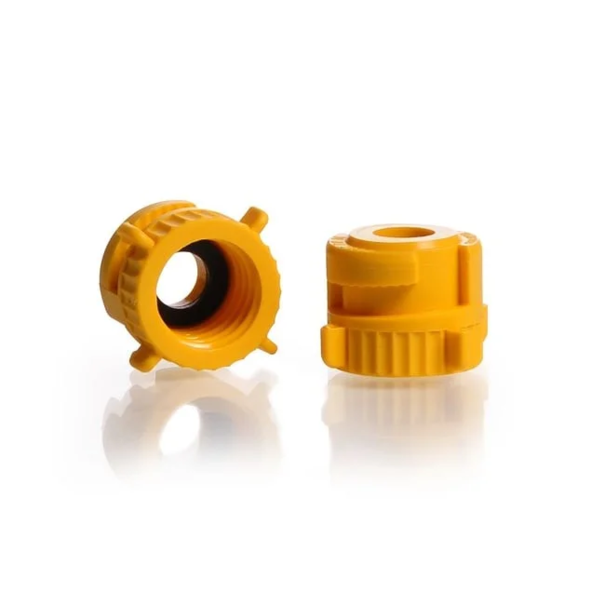 Винтовая крышка KECK для адаптера KA, уплотнение EPDM 12 мм, GL 14, желтая, KECK-ART-No 15-10, DURAN®