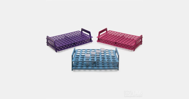 Штатив для микропробирок ПП, для пробирок 1,5/2,0 мл, моноблочный, рубиновый