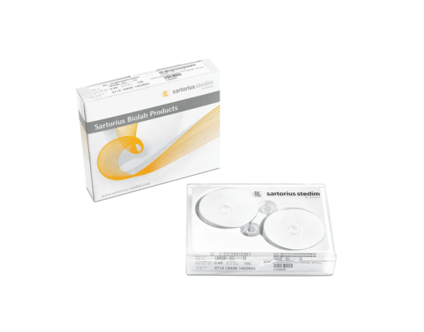 Мембранный фильтр Sartorius 18406, RC, 0,45 мкм, ⌀50 мм, белый без сетки, нестерильный, 100 шт.