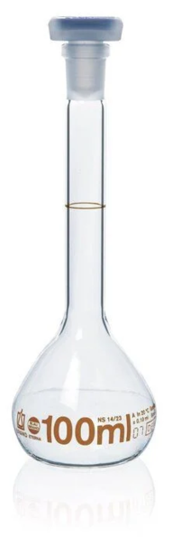 Колба мерная BLAUBRAND-ETERNA, класс A, 2000 мл, NS 29/32, пробка PP, с партийным сертификатом, DE-M