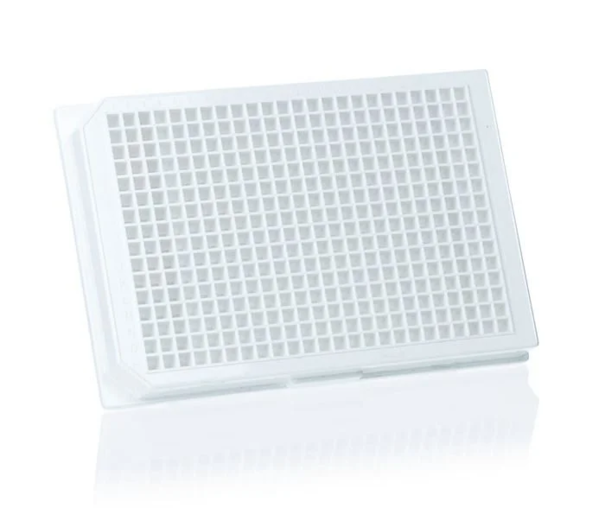 Микропланшет pureGrade, 384 лунок, PS, белый с прозрачным дном, дно F, 120 мкл, с крышкой, стерильный