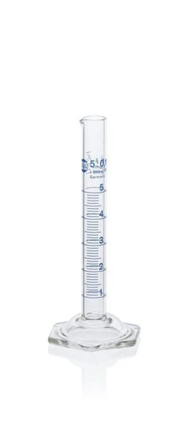 Цилиндр мерный BLAUBRAND, высокая форма, класс A, 5 мл : 0,1 мл, DE-M