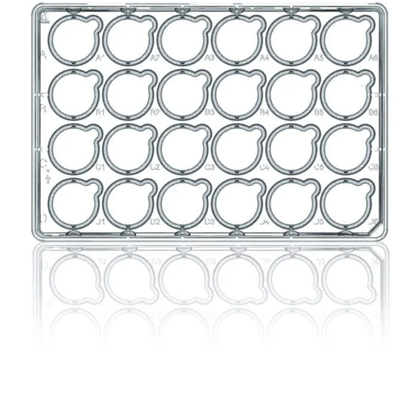 Планшет BRANDplates для вставок pureGrade, 24 лунок, с крышкой, стерильный
