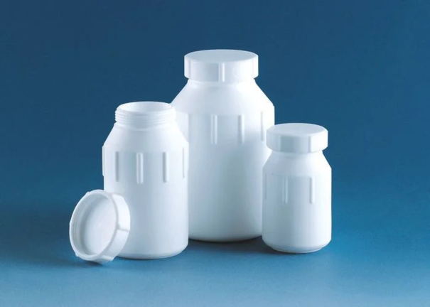 Бутыль лабораторная, PTFE, широкое горло, 500 мл, с крышкой